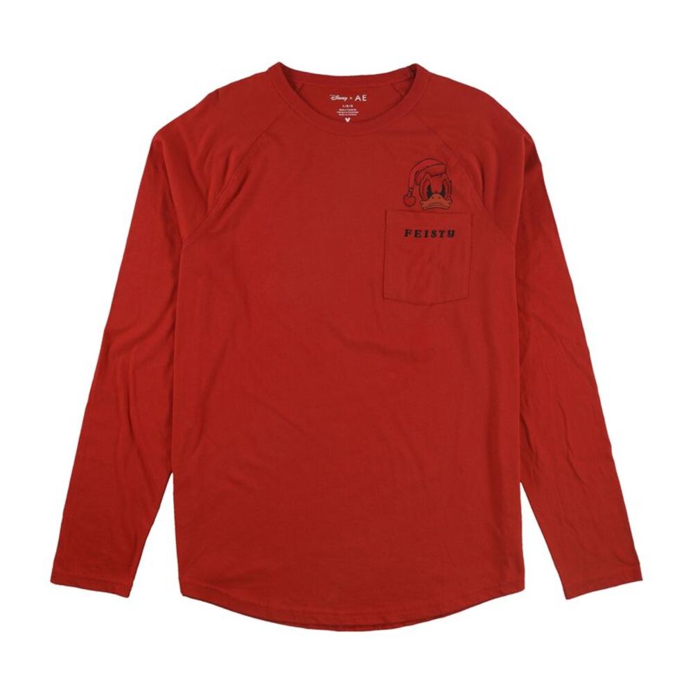 American Eagle Mens Feisty Pajama Sleep T-shirt, Red, XL, DM